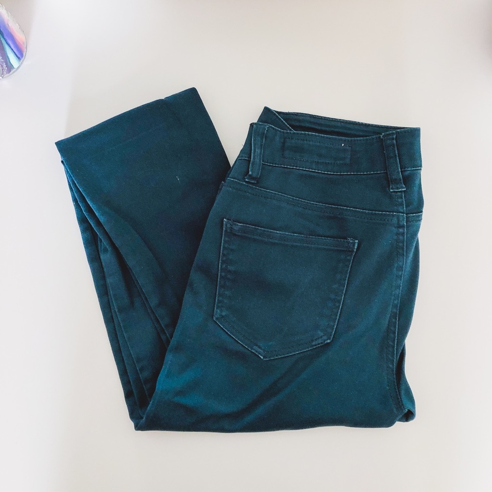 Le Chateau Teal Denim Skinny Jeans